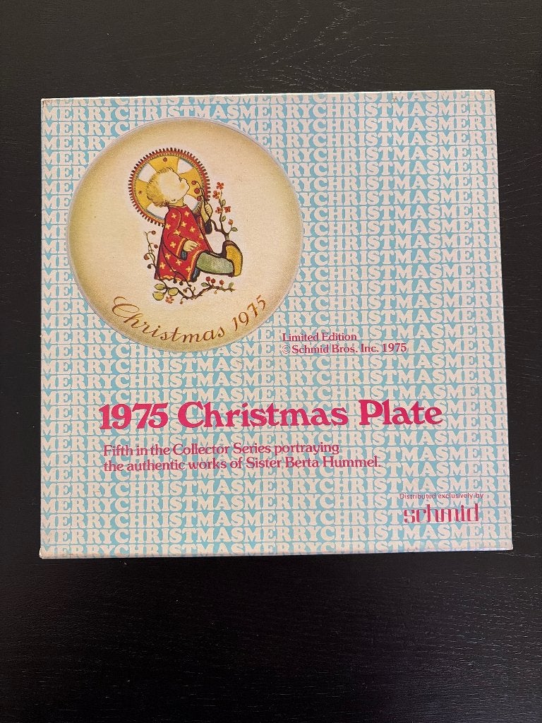 1975 Christmas plate (Hummel - Schmid), Ophalen of Verzenden