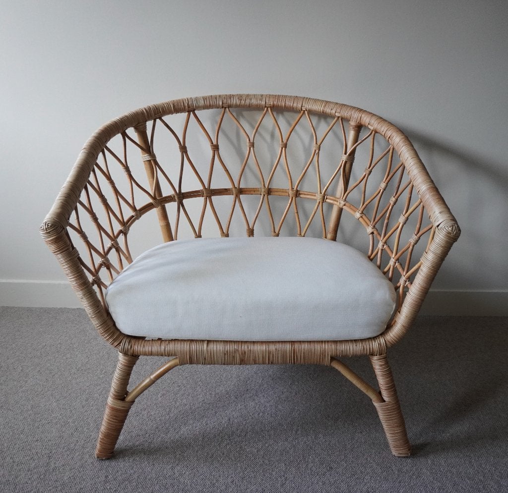 ZGAN IKEA Stockholm rotan fauteuil groot 1e editie 2017, Ophalen, Minder dan 75 cm, Riet of Rotan, Zo goed als nieuw