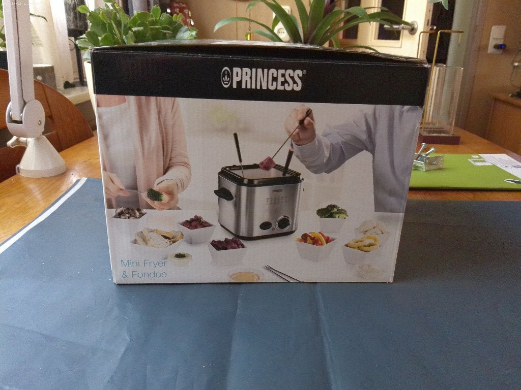Princess Mini Friteuse en Fondue - 1.2 liter, 1 tot 2 liter, Ophalen, Zo goed als nieuw, Duo-friteuse