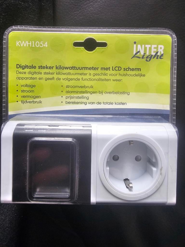 Digitale Kilowattuurmeter met LCD scherm KWH1054, Ophalen of Verzenden