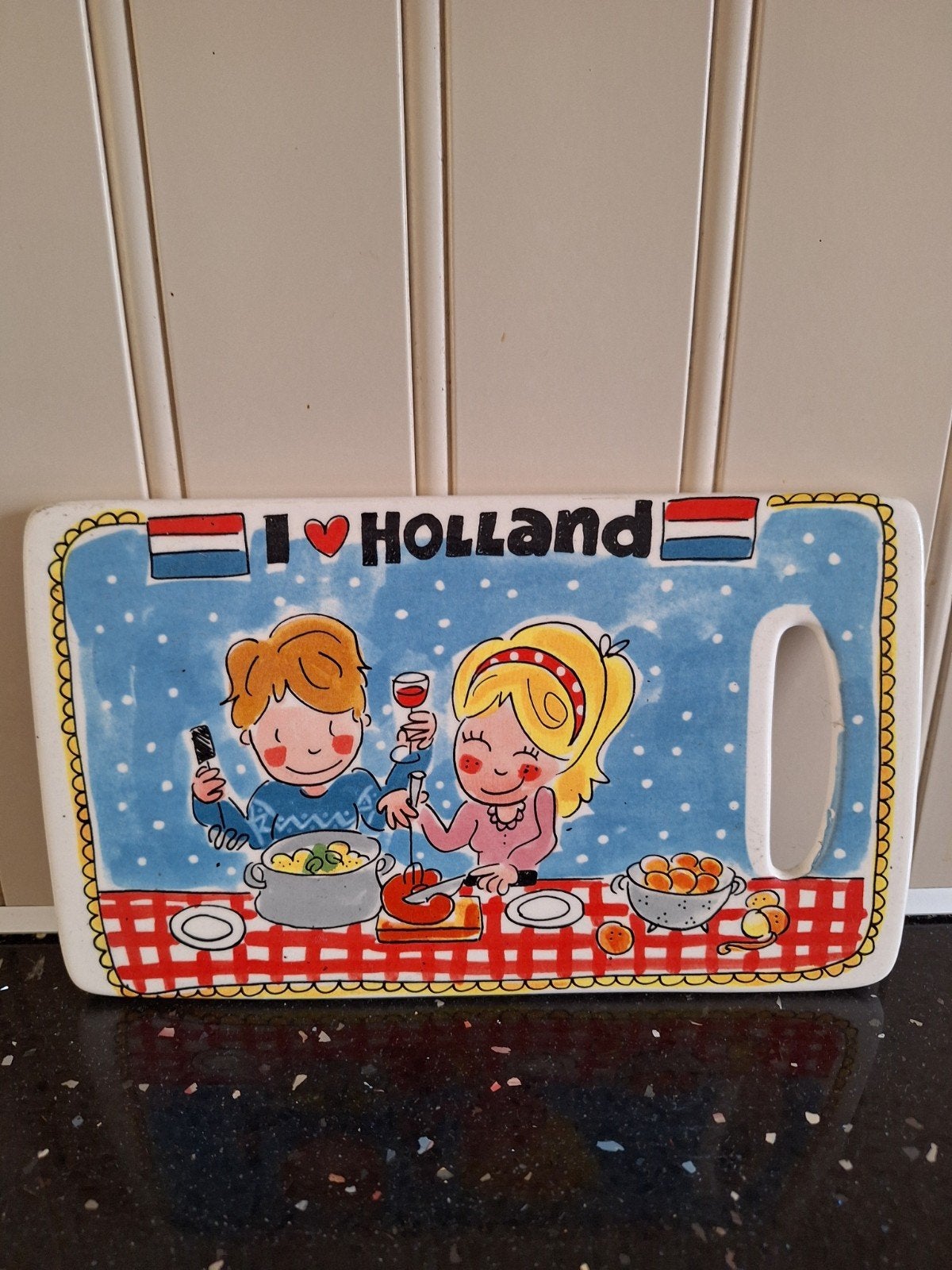 Blond Amsterdam Kaasplankje I Love Holland, Blond Amsterdam, Snij-/serveerplank, Ophalen of Verzenden, Zo goed als nieuw