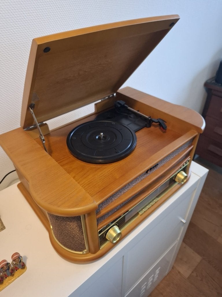 DENVER MCR50 - Retro design - CD-speler, Audio, Tv en Foto, Platenspelers, Ophalen, Zo goed als nieuw, Platenspeler, Overige merken