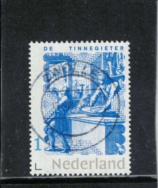 Nederland kaderzegel T Oude Ambaght - Tinnegieter, Ophalen of Verzenden, Gestempeld