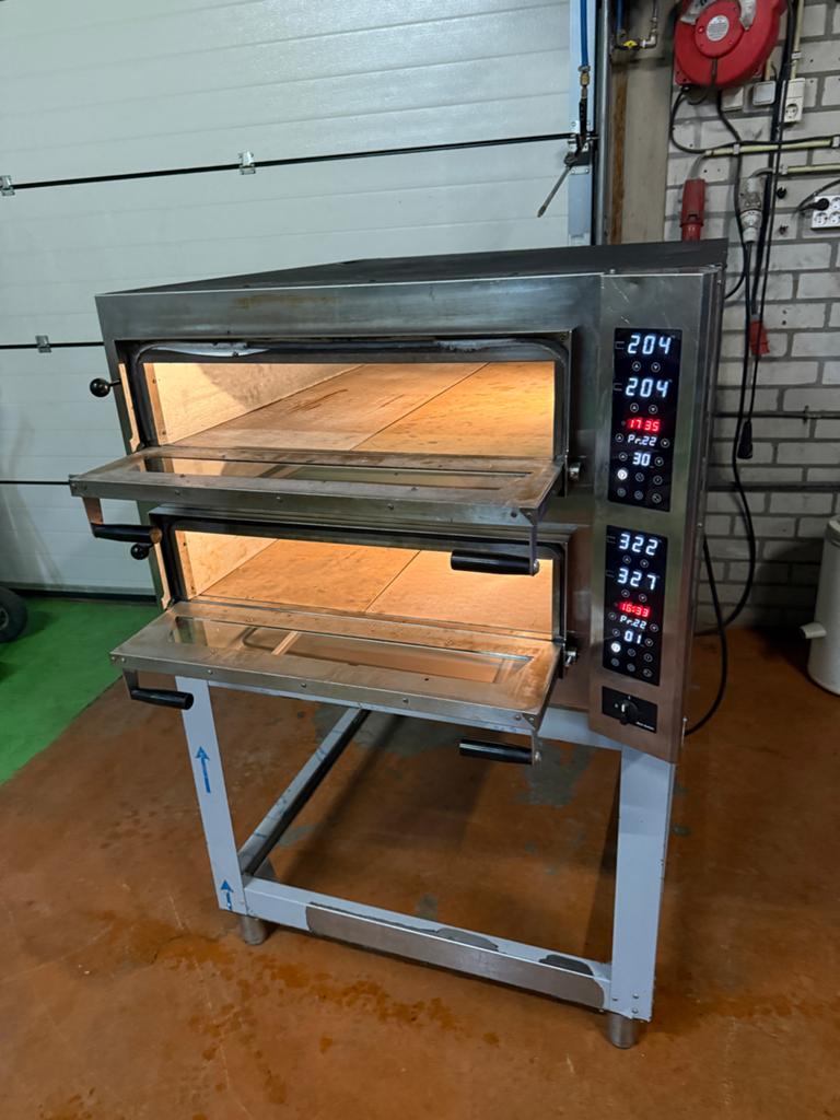 Professionele dubbele pizzaoven - Horeca kwaliteit zgan, Witgoed en Apparatuur, Ovens, Ophalen, Pizzaoven, Vrijstaand, 60 cm of meer