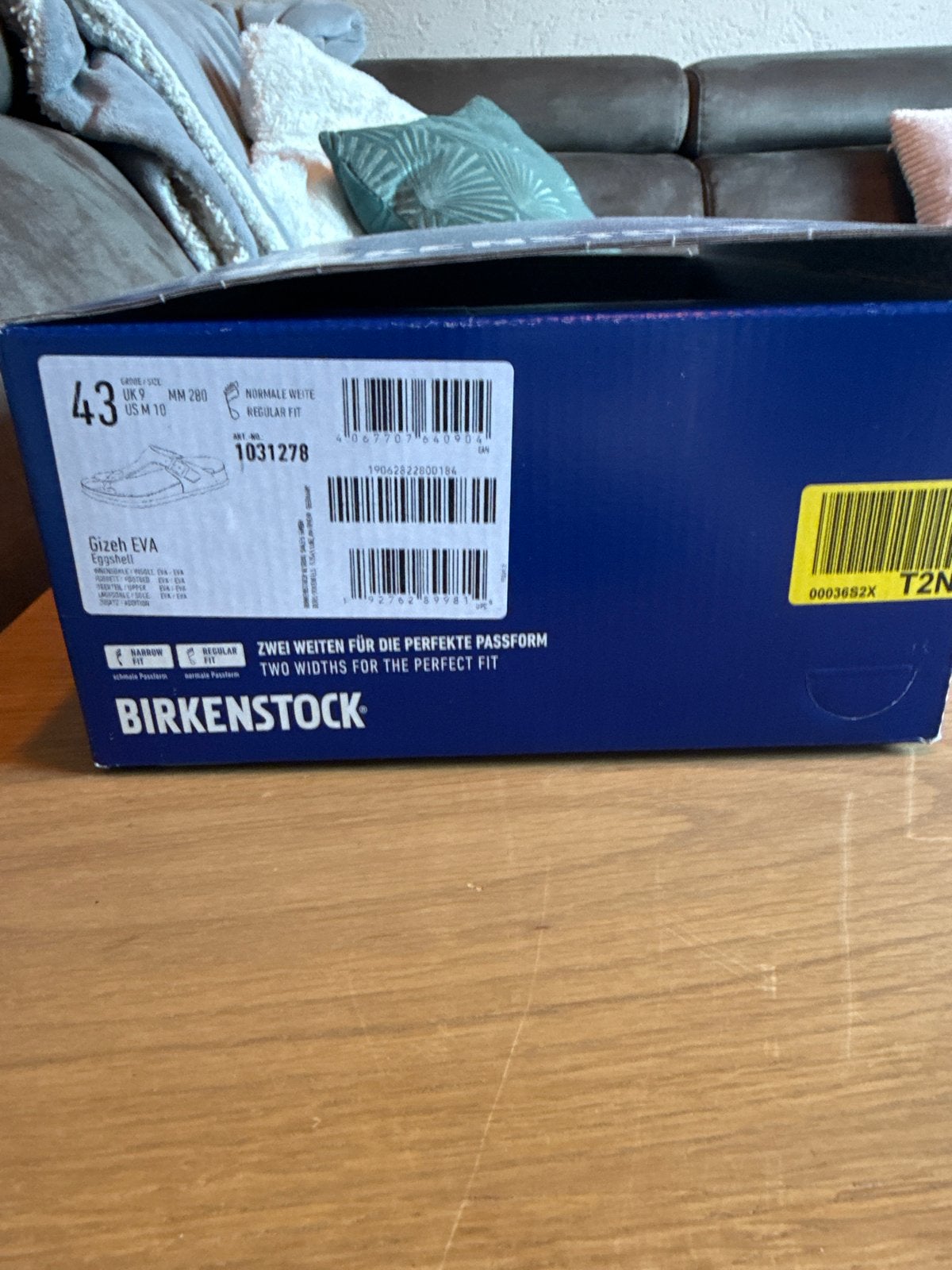 Nieuwe Birkenstock Gizeh EVA - Maat 43 - Eggshell, Ophalen of Verzenden, Nieuw, Wit, Slippers