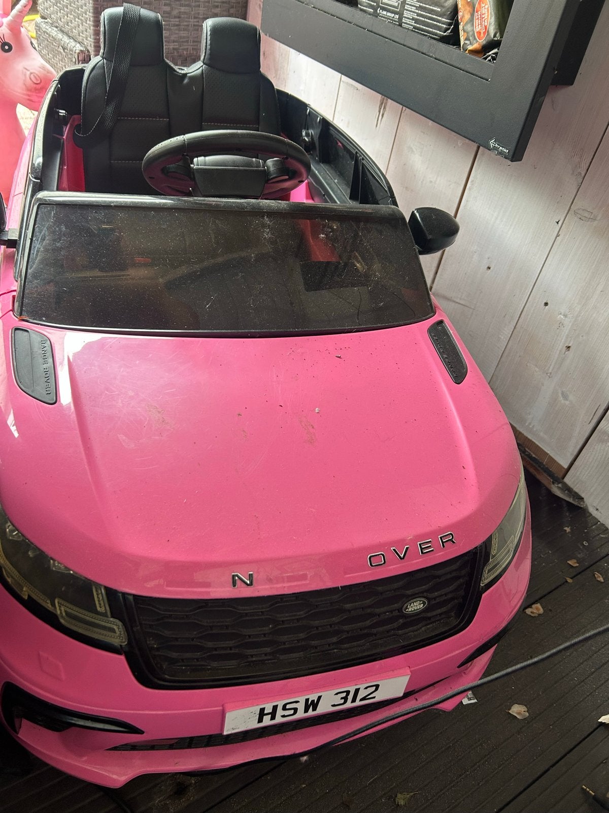 Roze Range Rover kinderauto - Werkt deels, Ophalen of Verzenden, Zo goed als nieuw