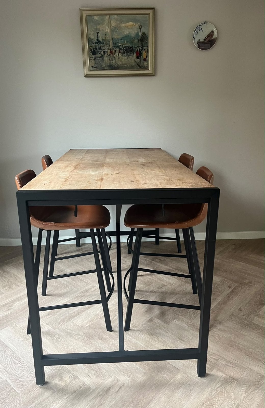 Bartafel met 4 Dutchbone krukken, Huis en Inrichting, Ophalen, Gebruikt