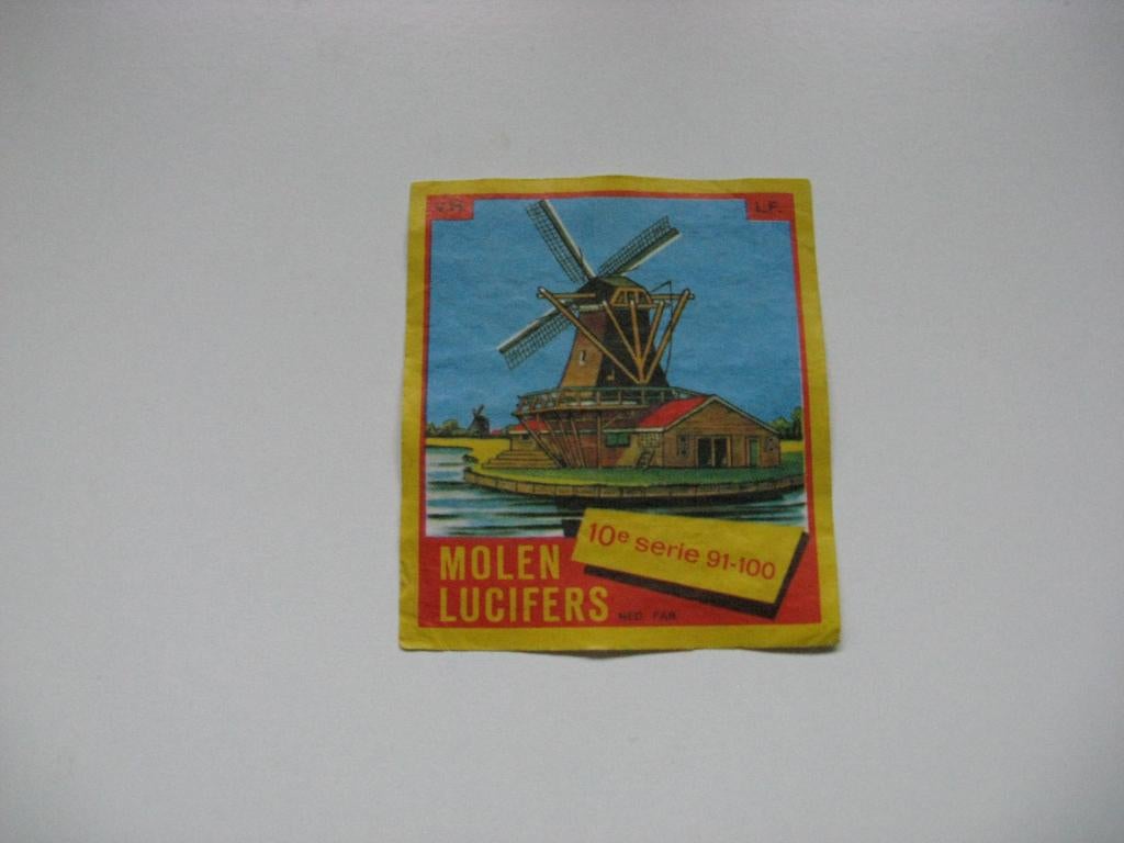 Lucifersmerken Molen Lucifers 1tot 10 3 e serie 21, Verzamelen, Rookartikelen, Aanstekers en Luciferdoosjes, Luciferdoosjes of -merken