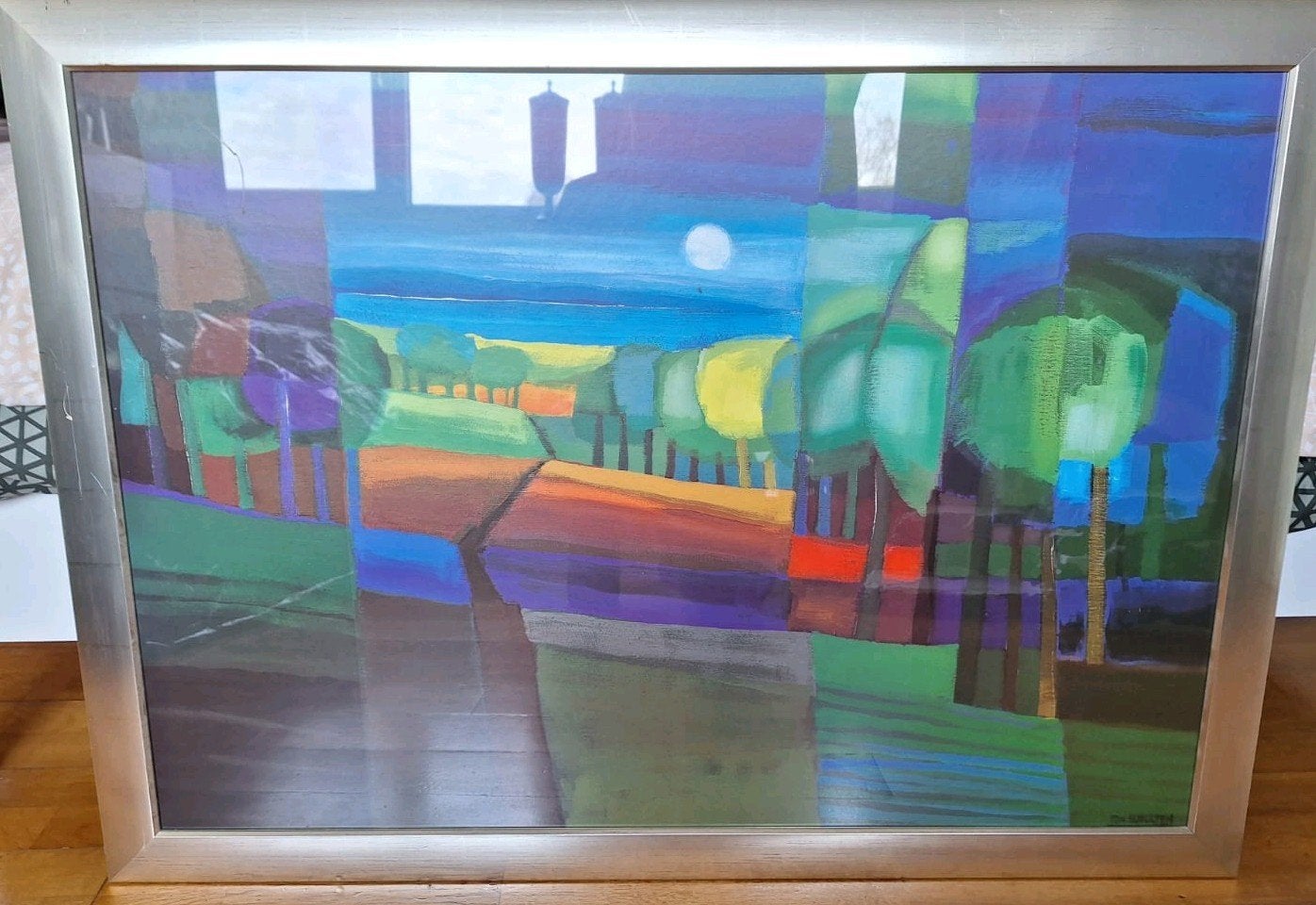 Schilderij Ton Smulders - Abstract Landschap, Antiek en Kunst, Ophalen