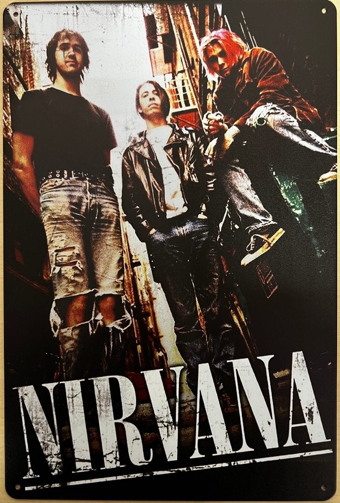 Nirvana band foto reclamebord van metaal wandbord decoratie