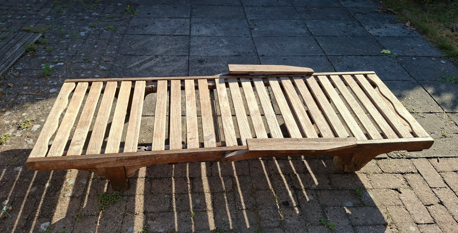 Verstelbare houten ligstoel, Ophalen, Gebruikt, Hout, Verstelbaar