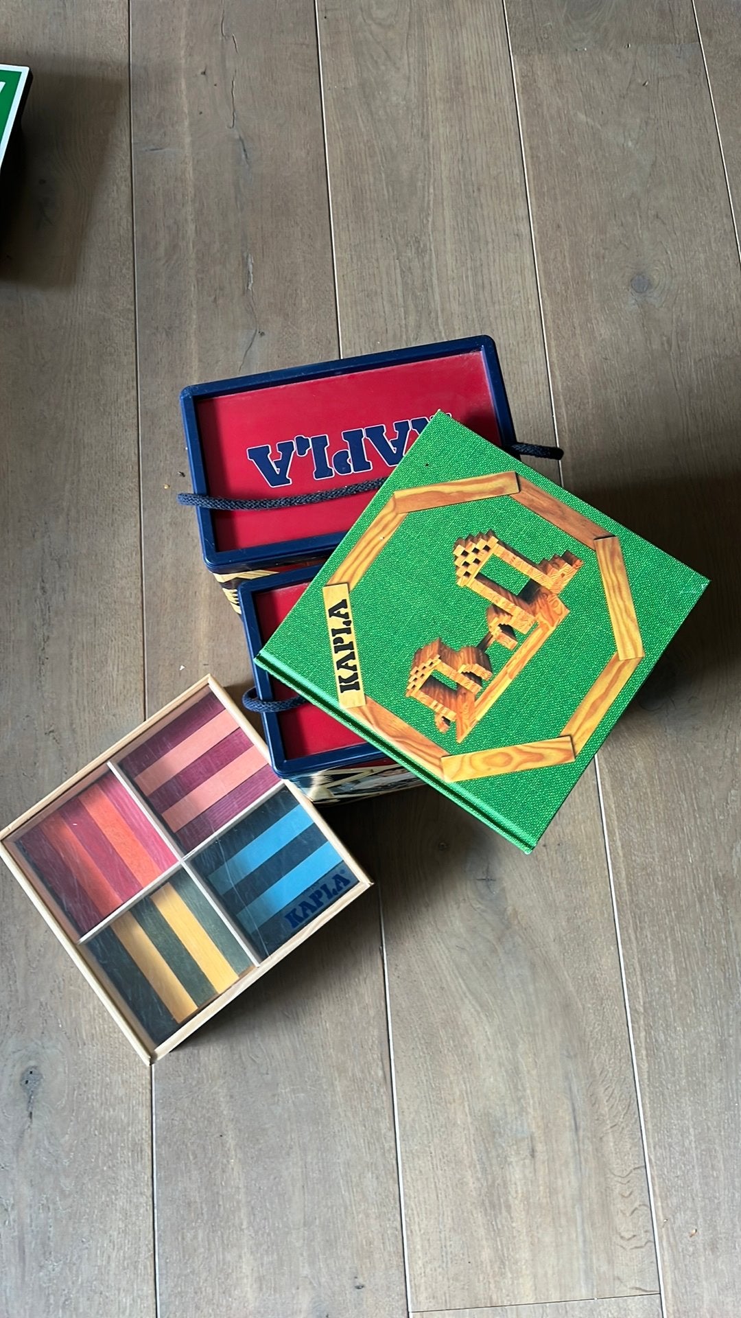 Kapla bouwblokken (2x200, 1x100) met boekje en gekleurde set, Ophalen of Verzenden, Zo goed als nieuw, Overige merken