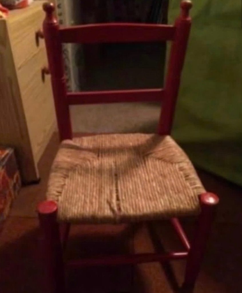 Kinderstoeltje met riet jaren 70, Kinderen en Baby's, Kinderstoelen, Ophalen, Gebruikt, Overige typen