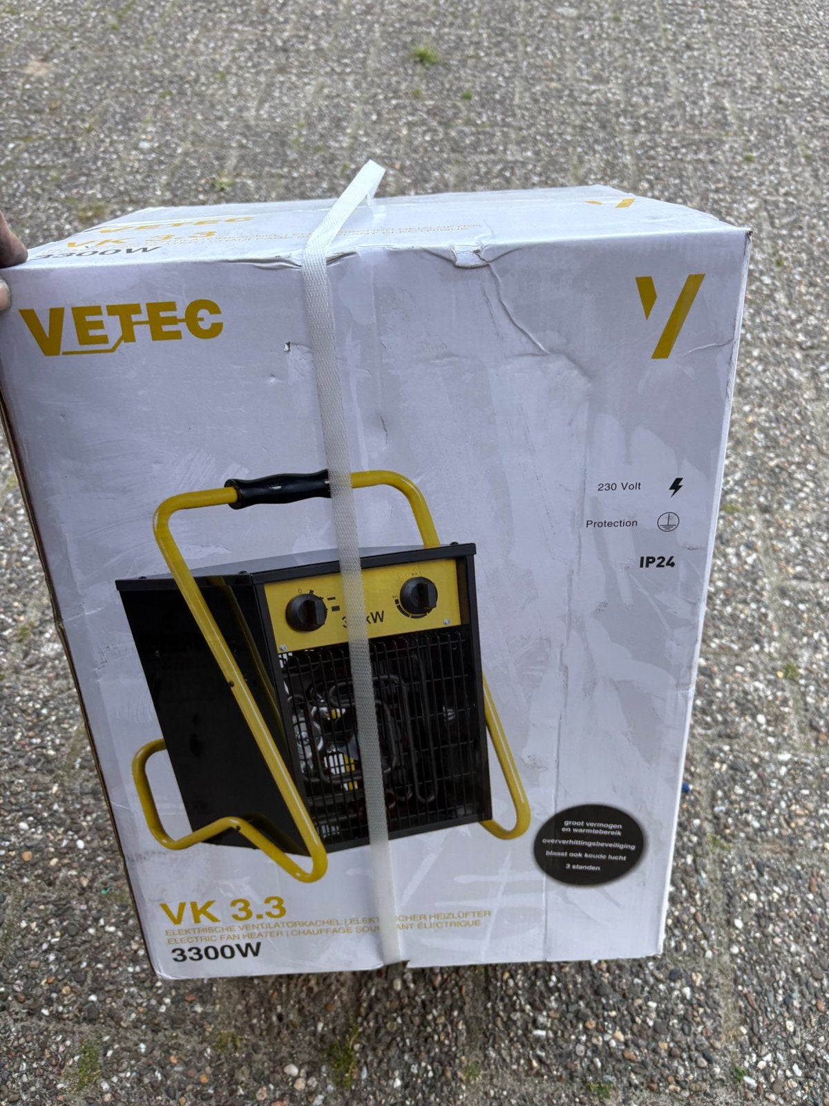 VETEC VK 3.3 Elektrische Ventilatorkachel 3300W, Ophalen of Verzenden, Nieuw, 800 watt of meer, Kachel