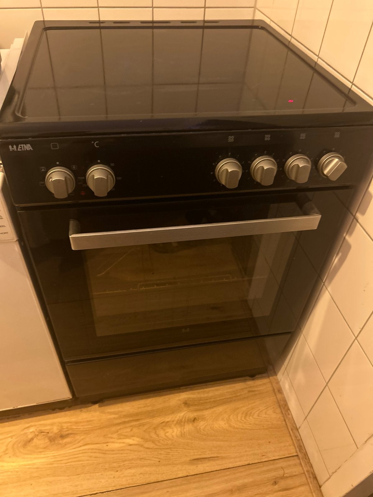Etna Vrijstaand Keramisch Fornuis met Oven, Ophalen, Gebruikt, 60 cm of meer, Keramisch
