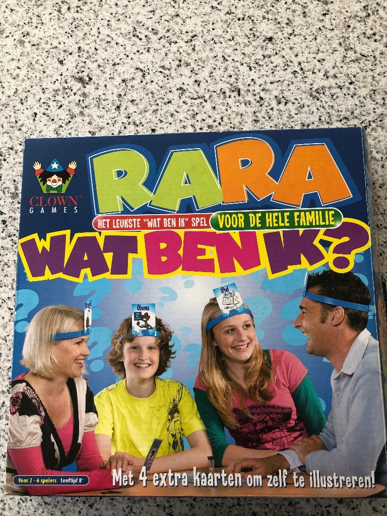 Rara Wat ben ik spel, Een of twee spelers, Ophalen, Gebruikt, Clown Games