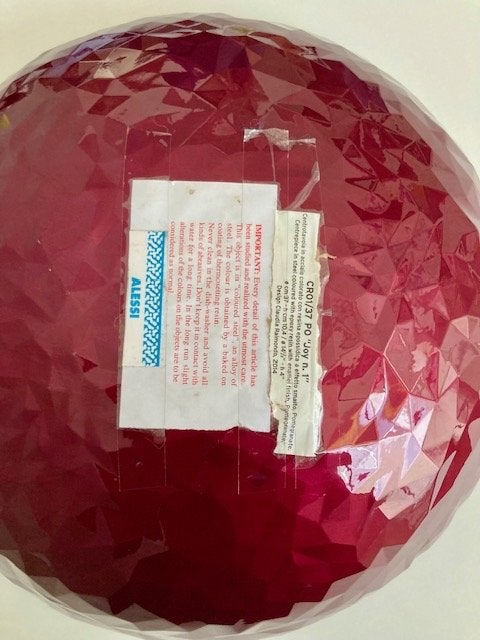 Alessi 'Joy n. 1' fruitschaal - Granaatappel Rood, Ophalen of Verzenden, Rond, Overige materialen