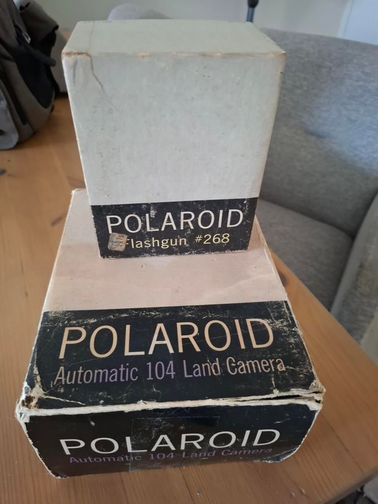 Polaroid Automatic 104 Land Camera met flitslamp, Ophalen of Verzenden, Zo goed als nieuw, Polaroid, Polaroid