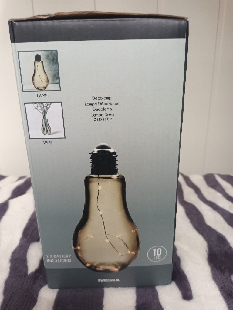 nieuw glazen gloeilamp met lichtjes of een vaas, Ophalen of Verzenden, Nieuw, Transparant, Glas