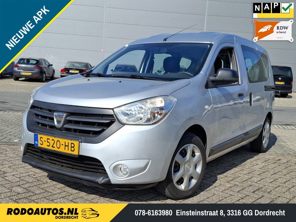 Dacia Dokker 1.2 TCe S&S Ambiance 52dkm ✅ 2 Schuifdeuren, Auto's, Dacia, Gebruikt, Euro 6, 4 cilinders, 116 pk