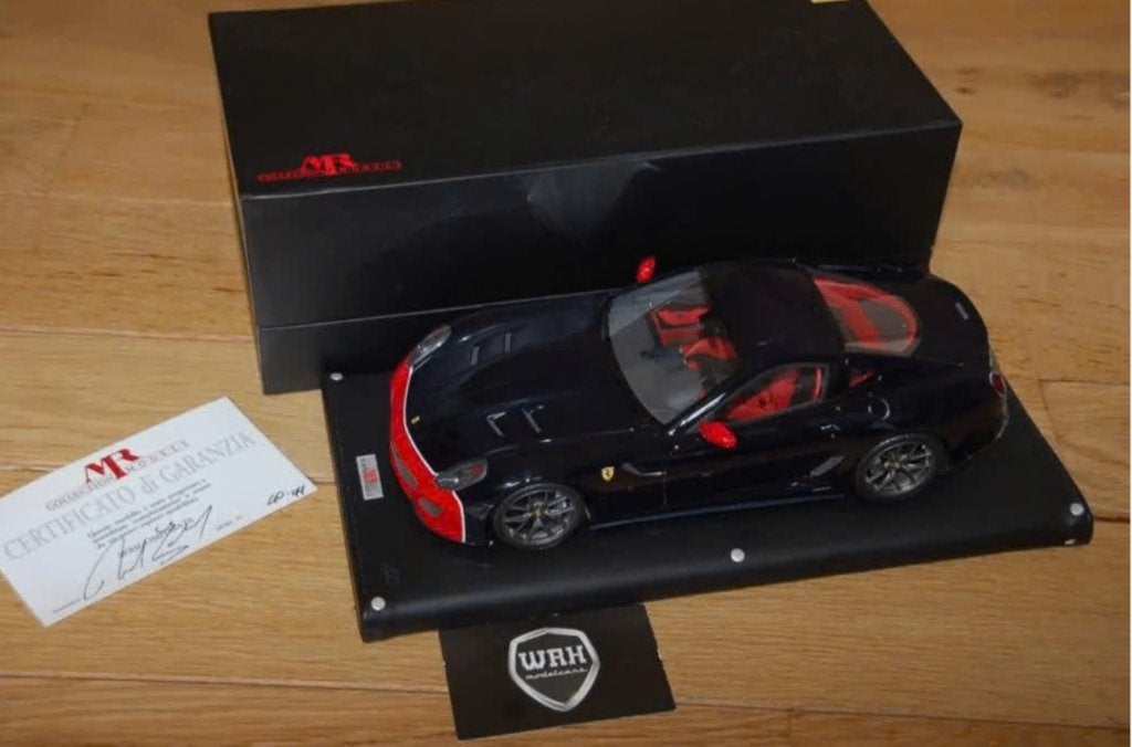 ≥ 1:18 FERRARI 599 GTO blue pozzi MR models LTD 99 in doos WRH