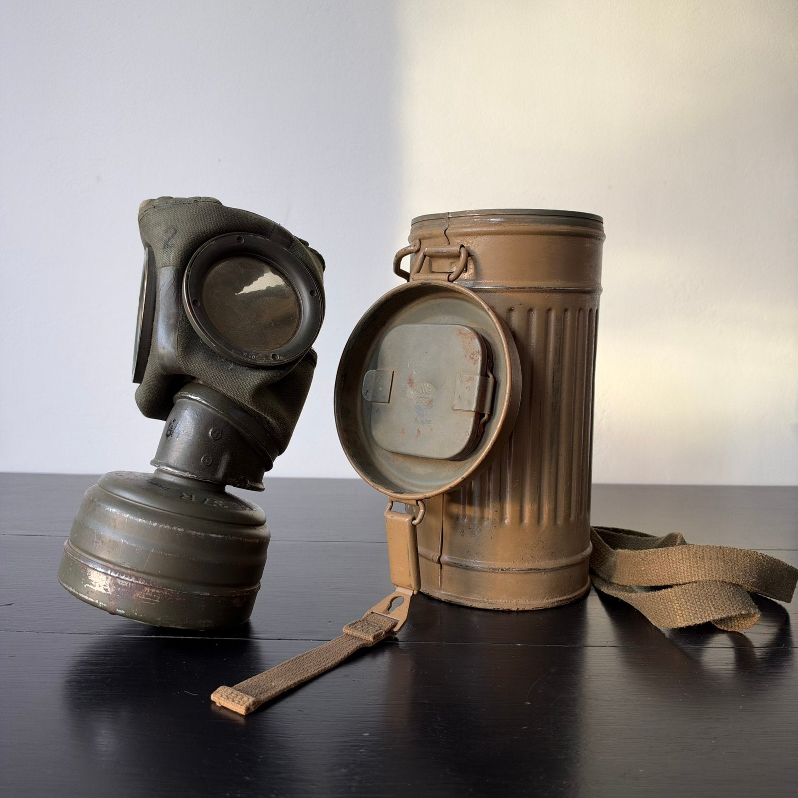 Duits gasmasker tropen wo2, Verzamelen, Ophalen of Verzenden, Duitsland