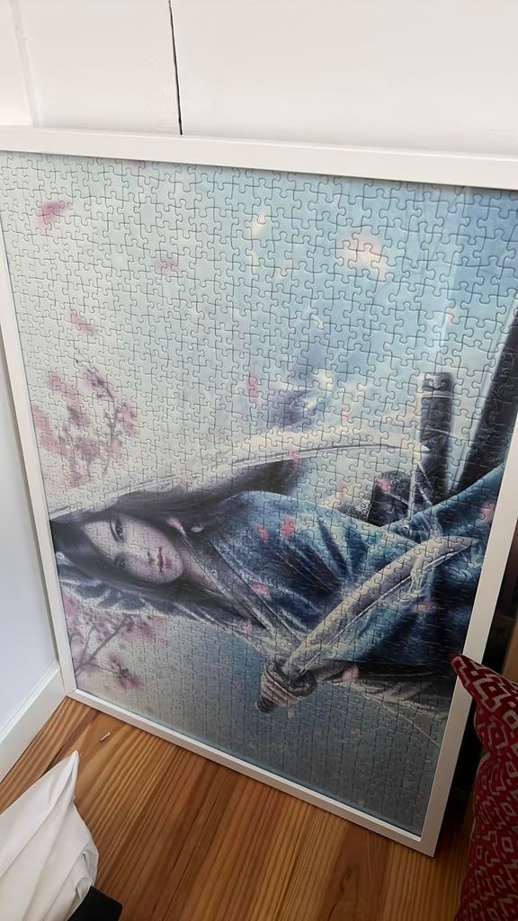 Schilderij puzzel vrouw, Ophalen