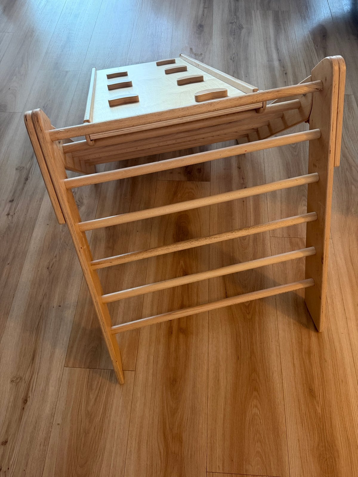 Houten Klimrek met Glijbaan en Klimwand voor Kinderen, Kinderen en Baby's, Ophalen of Verzenden, Zo goed als nieuw, Glijbaan