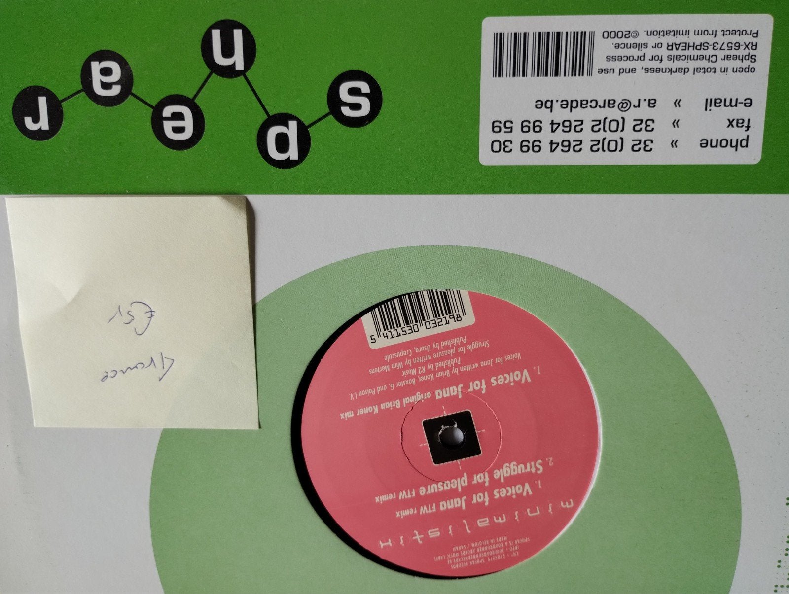 Minimalistix - Voices for Jana / Struggle for Pleasure 12", Cd's en Dvd's, Vinyl | Dance en House, LP, Gebruikt, Trance, Ophalen of Verzenden