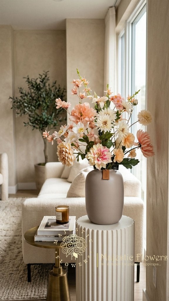 Nieuwe collectie Luxe zijden boeketten - Majestic Flowers, Huis en Inrichting, Woonaccessoires | Kunstplanten en Kunstbloemen
