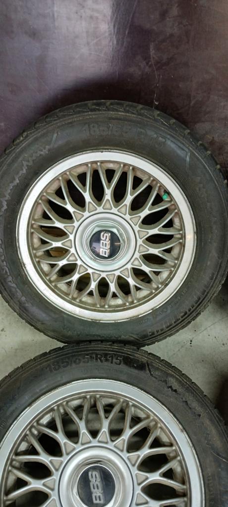 Volkswagen bbs velgen 4x100, Auto-onderdelen, Banden en Velgen, Gebruikt, 15 inch, Banden en Velgen, Personenwagen