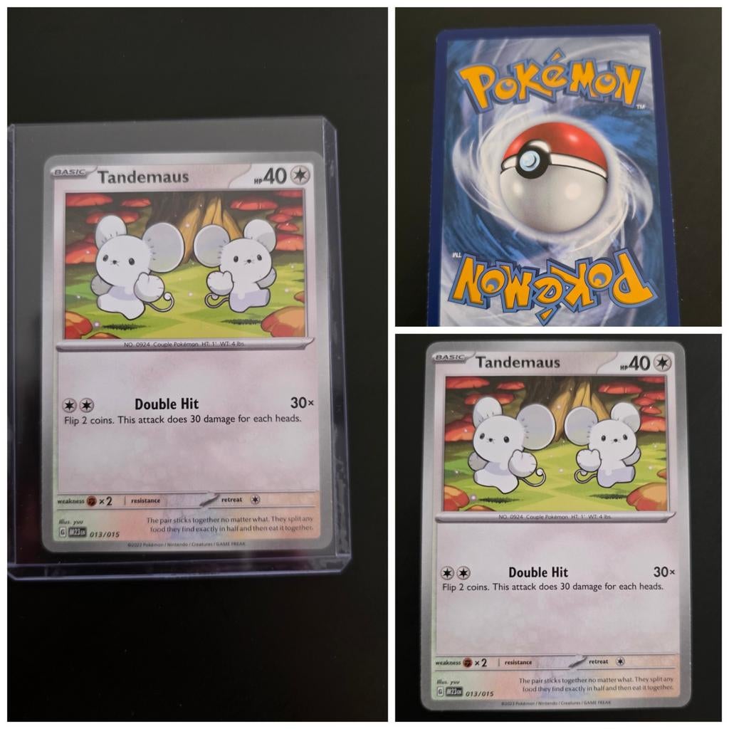 Pokemon kaart Tandemaus, Ophalen of Verzenden, Zo goed als nieuw, Losse kaart