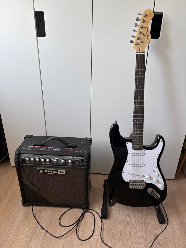 Electrische gitaar met versterker, Met versterker, Zo goed als nieuw, Solid body, Ophalen