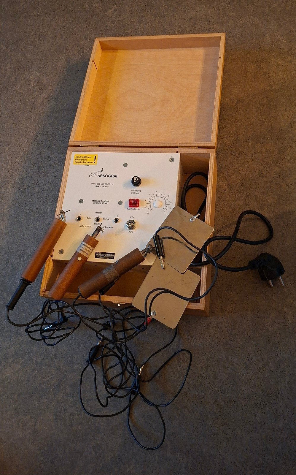 Original Arkograf Pyrografie Apparaat Houtbranden, Hobby en Vrije tijd, Knutselen, Ophalen of Verzenden, Gebruikt, Gereedschap of Toebehoren