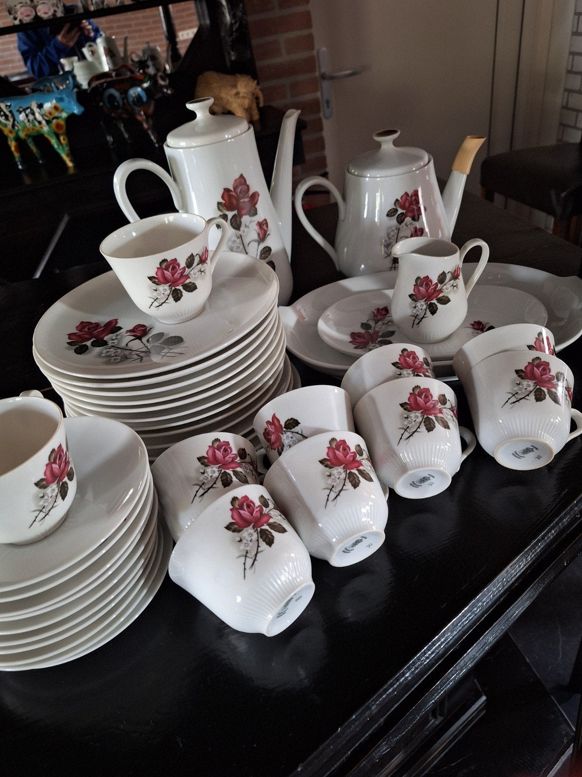 Vintage Bavaria Schumann Arzberg servies met rozen, Antiek en Kunst, Ophalen of Verzenden