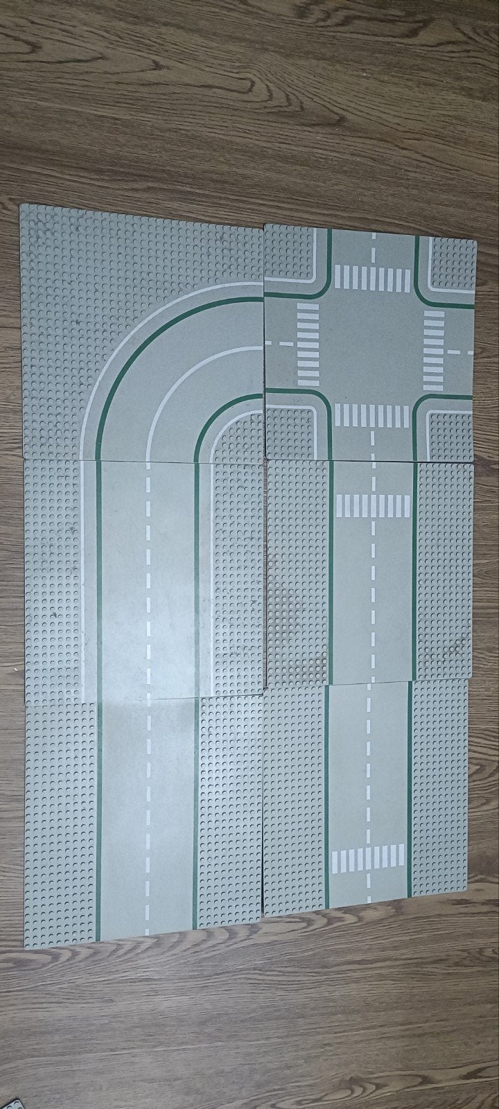LEGO Duplo wegplaten set - bocht en kruispunt, Ophalen of Verzenden, Gebruikt, Overige merken