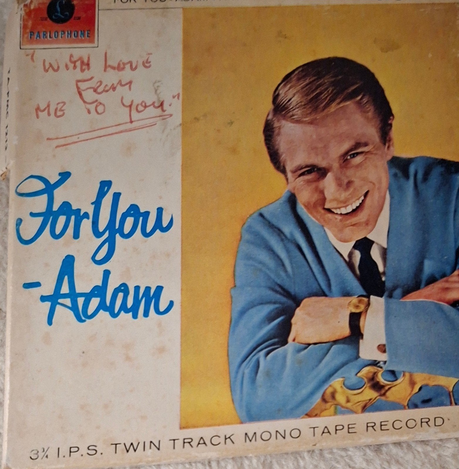 Vintage bandrecorder band - Adam Faith - For You Adam, Ophalen of Verzenden, Bandrecorder, Met banden