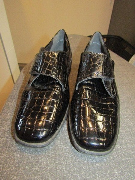 G566 Jenny by Ara mt 8,5 breedte H lakschoenen zwart, Jenny by Ara, Schoenen met lage hakken, Verzenden, Zwart