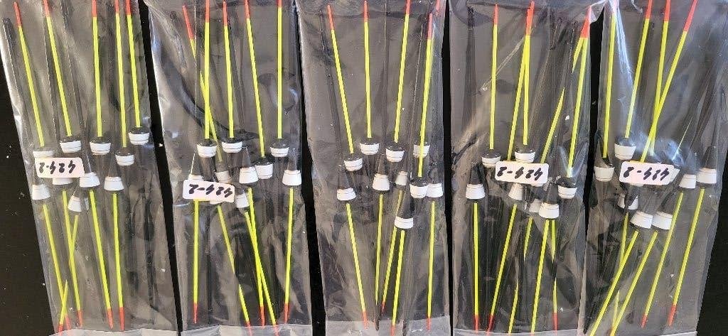 50x vintage dobbers 20cm, Watersport en Boten, Ophalen of Verzenden, Nieuw, Dobber of Lood