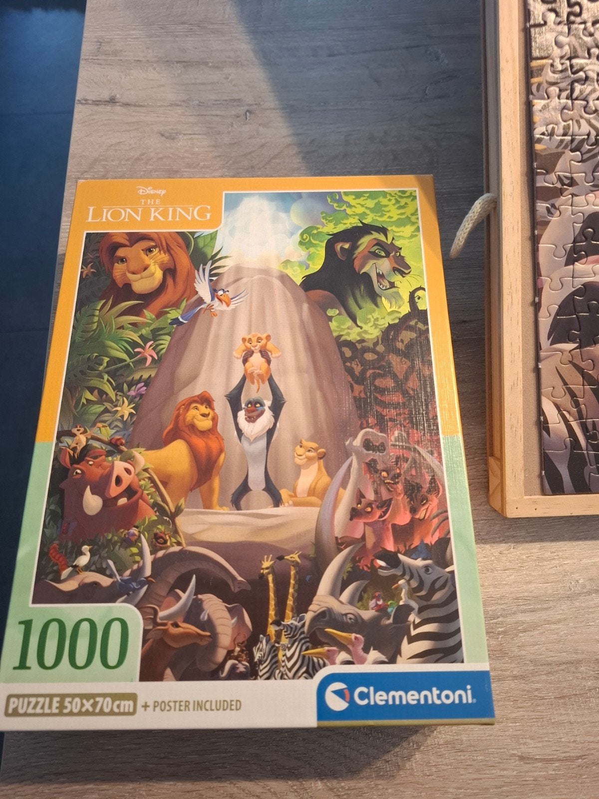 disney lionking puzzel, Ophalen, Meer dan 1500 stukjes, Zo goed als nieuw, Legpuzzel