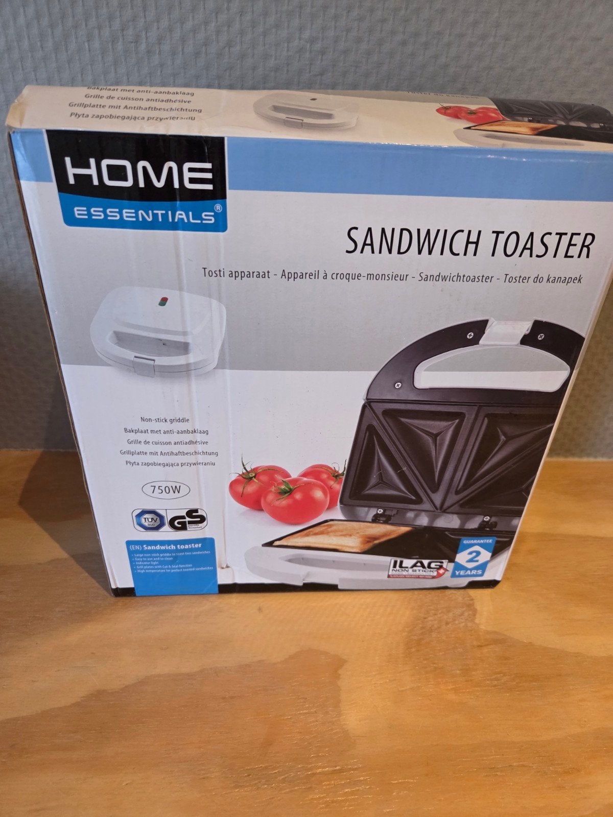 Sandwich toaster 750 watt, Ophalen of Verzenden, Nieuw