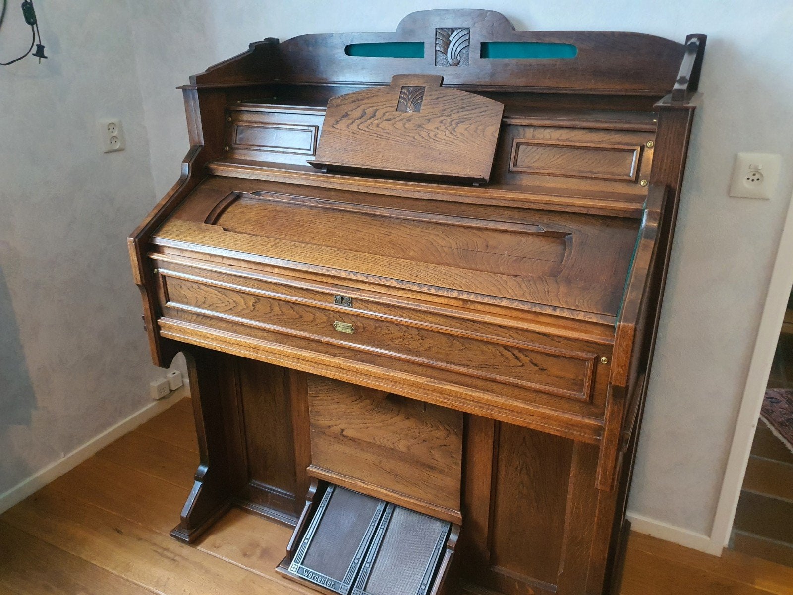 Antiek Worcester Reed Harmonium - W.B. Ganzevoort Zwolle, Muziek en Instrumenten, Orgels, Ophalen, Gebruikt, 1 klavier, Harmonium