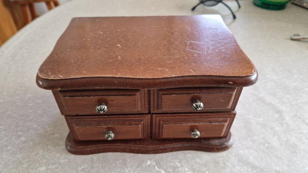 oud houten sieradenkistje, Antiek en Kunst, Curiosa en Brocante, Ophalen of Verzenden