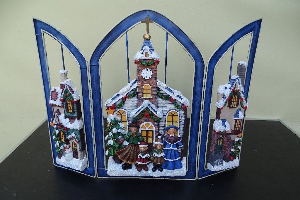 Kersttafereel, drieluik, Ophalen of Verzenden, Zo goed als nieuw