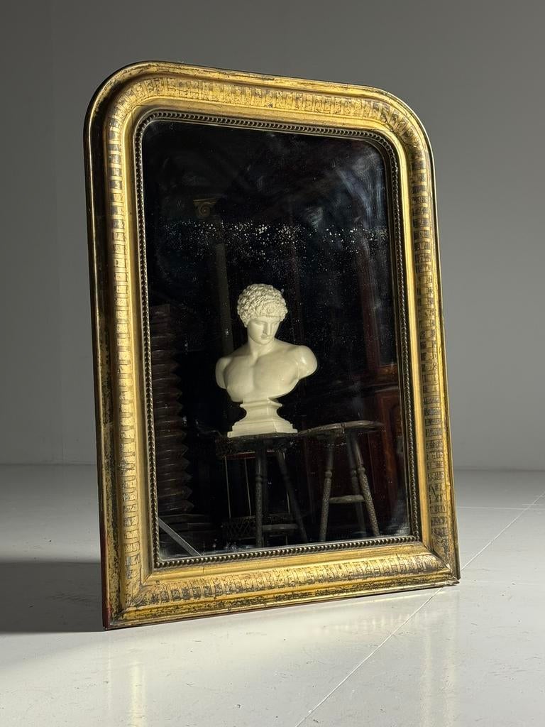 Louis Philippe spiegel Frans antiek, Antiek en Kunst, Antiek | Spiegels, Ophalen, Rechthoekig, Minder dan 50 cm