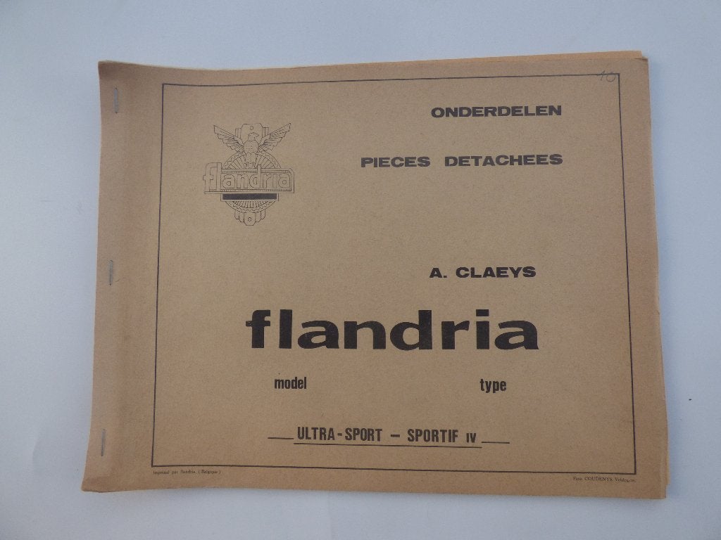 FLANDRIA ONDERDELENLIJST ULTRA-SPORT, Ophalen of Verzenden, Gebruikt
