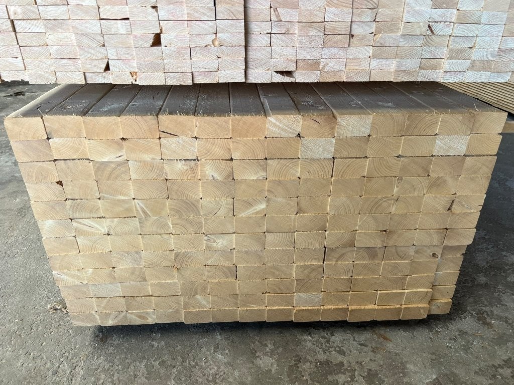 Nieuwe geschaafde vuren ribben 69mmx44mmx3m. (€ 5,4/st), Doe-het-zelf en Verbouw, Ophalen, Nieuw, Balk, Vuren