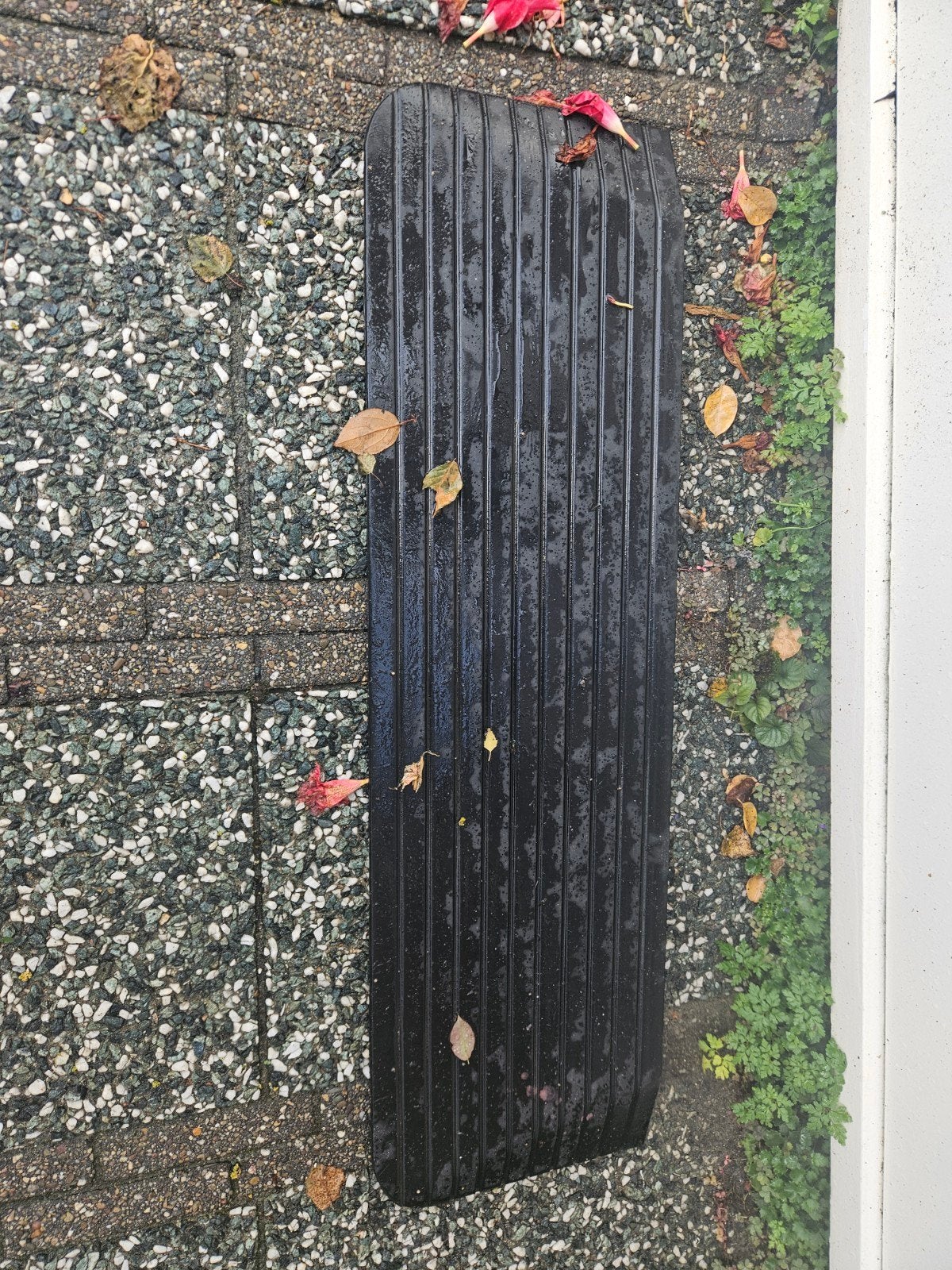Zwarte rubberen drempelhulp / oprijplaat, Ophalen, Gebruikt