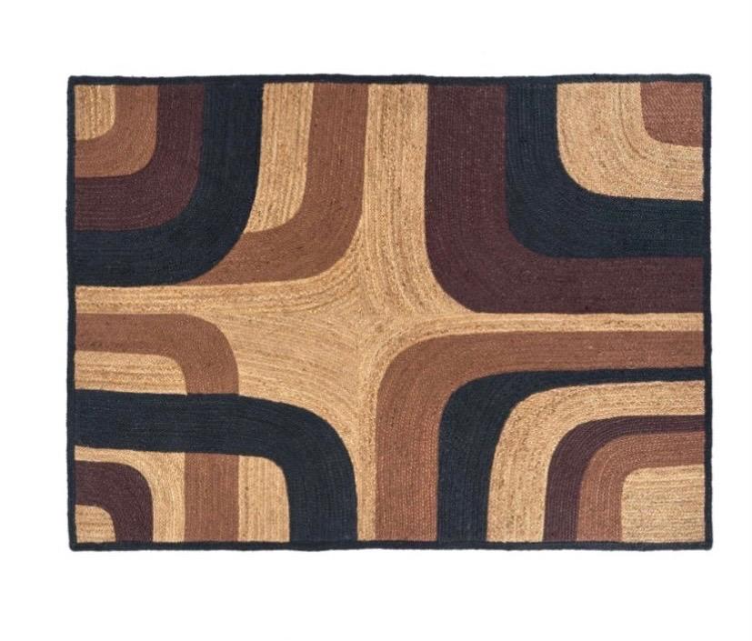 Elitis Pennylane Vloerkleed - Jute met retro design, Ophalen, Beige, 150 tot 200 cm, Retro en modern