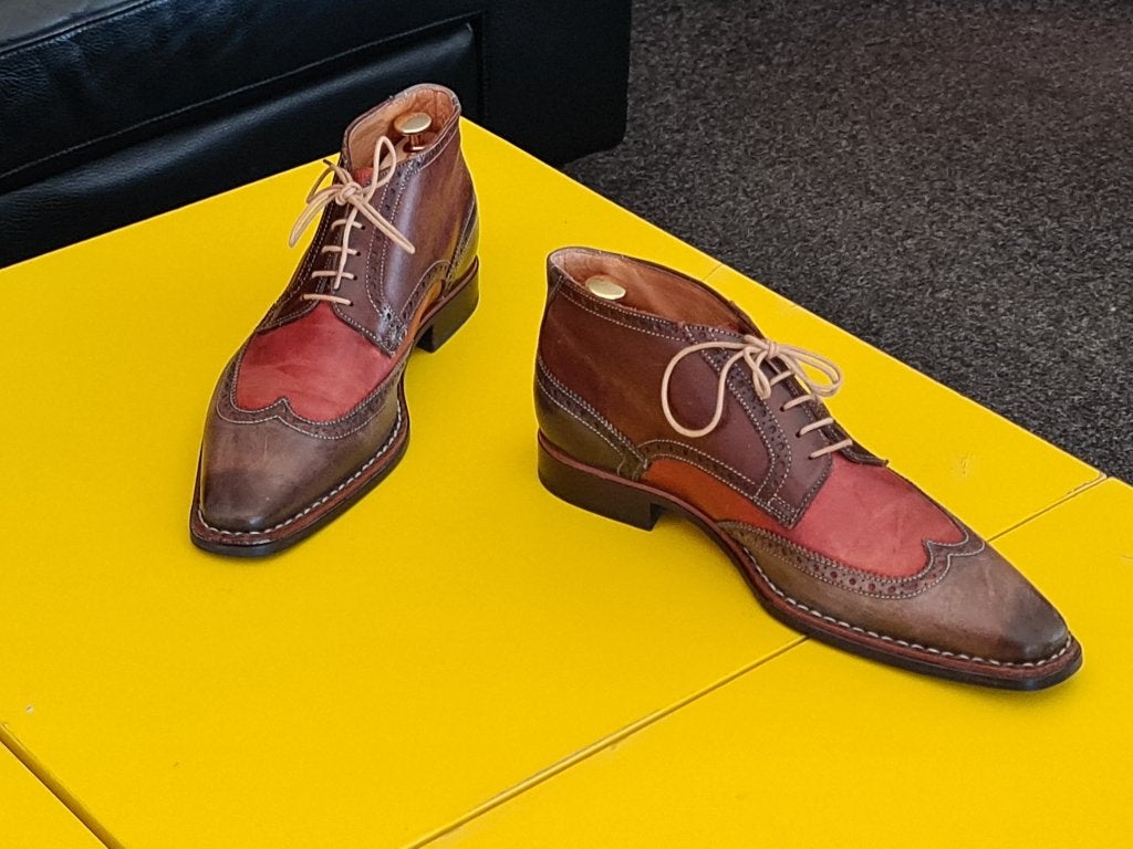 Giorgio half Hoog schoenen met Cognac kleur maat 42/5, Ophalen, Bruin, Giorgio, Zo goed als nieuw